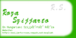 roza szijjarto business card